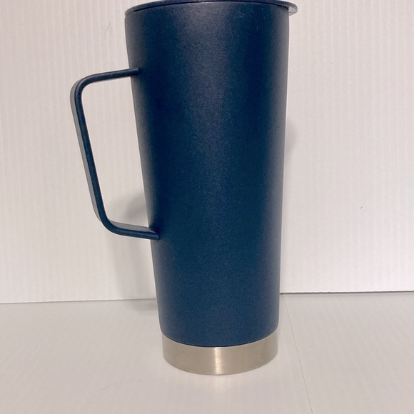 NEW ENGLAND PATRIOTS ROADIE Blue and Silver Travel Tumbler with Handle 18 oz - Picture 6 of 12